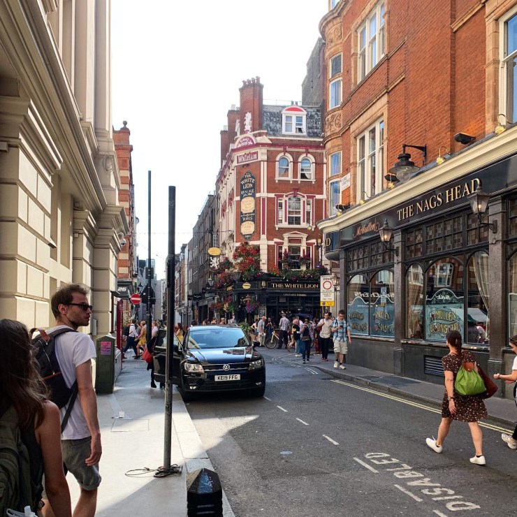 A narrow side street in London