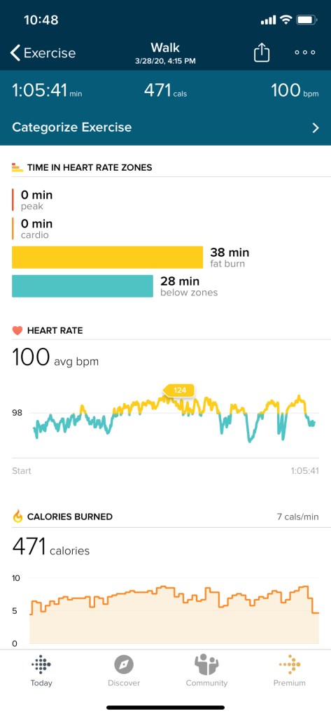 Fitbit app screenshot
